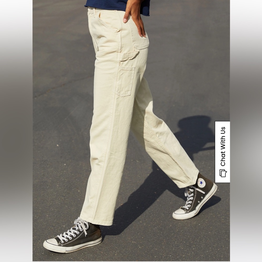 John Galt off white Tammy Carpenter high rise pants 100% cotton Sz M jeans